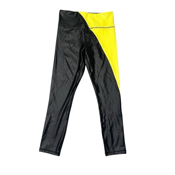 ZYIA Active Black and Yellow Leggings - Picture 1 of 5